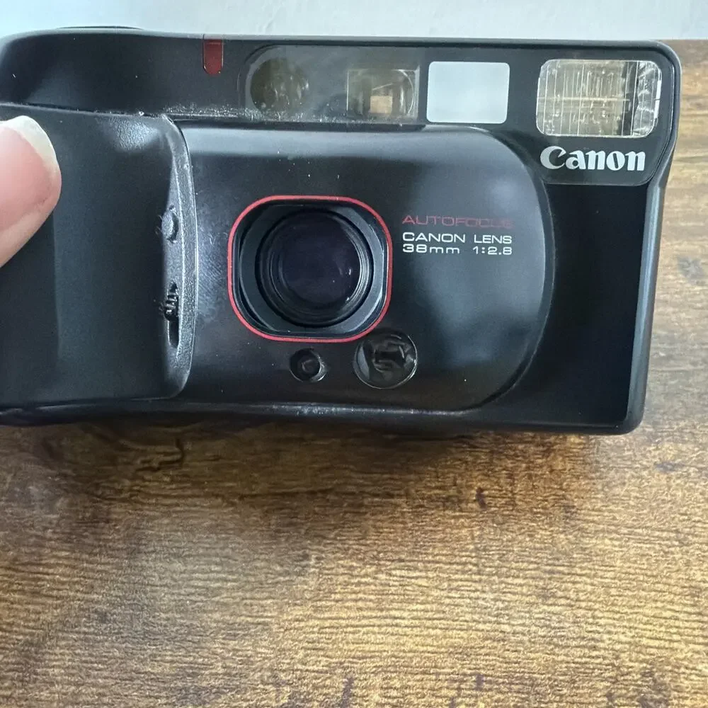 CANON Auto Boy 3 Sure Shot SUPREME 35mm Film Point Shoot Camera WORKS Plus Case